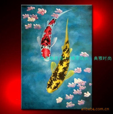 【现代中国画_山水风景画之"九鱼图" 欢迎代理合作加盟】价格,厂家,图片,国画,厦门博典油画工艺-
