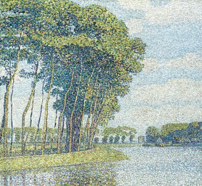 山水油画图片